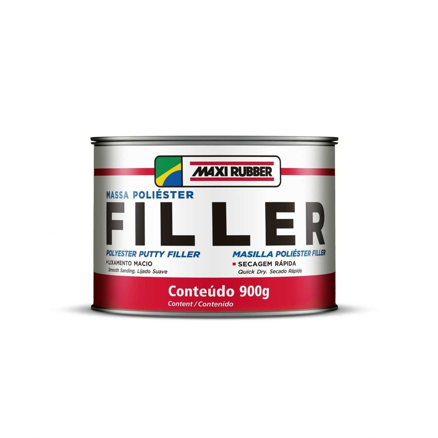 MASSA POLIESTER MAXI RUBBER FILLER