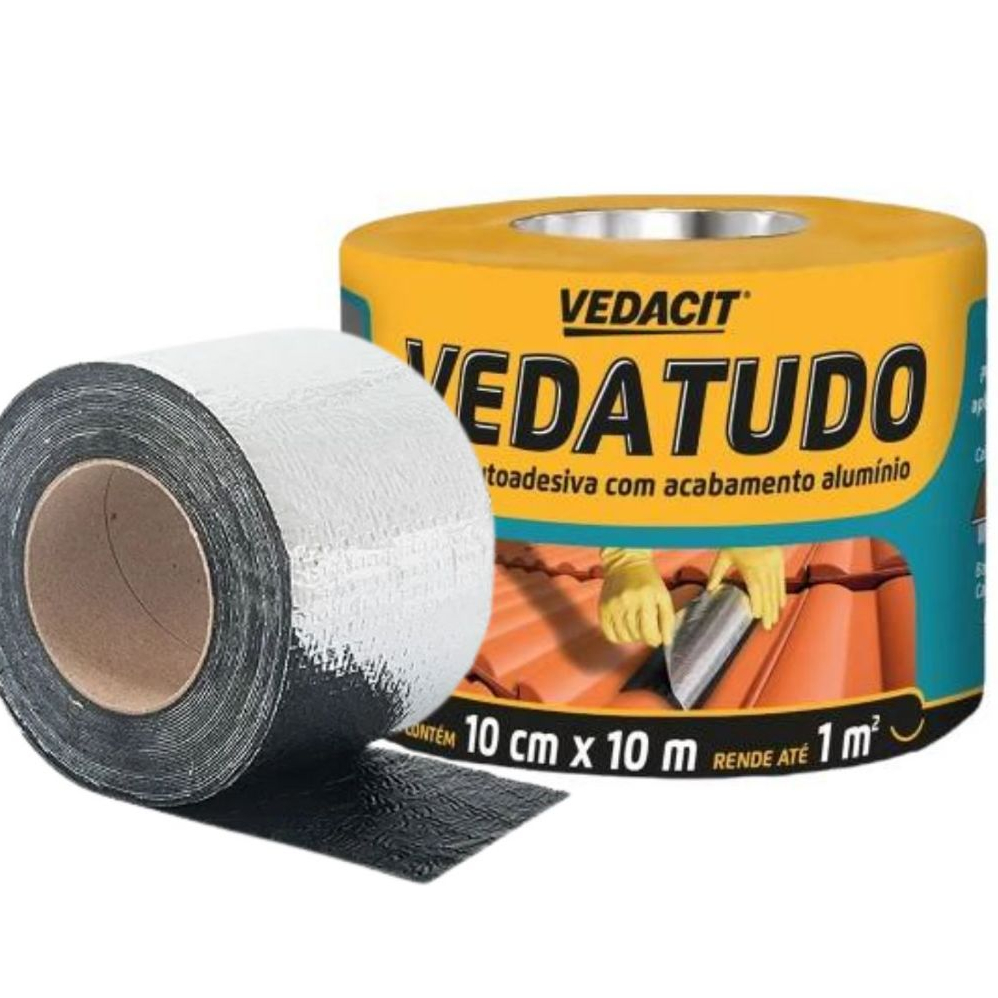 FITA ASFALTICA ALUMINIZADA VEDACIT - 05CM X