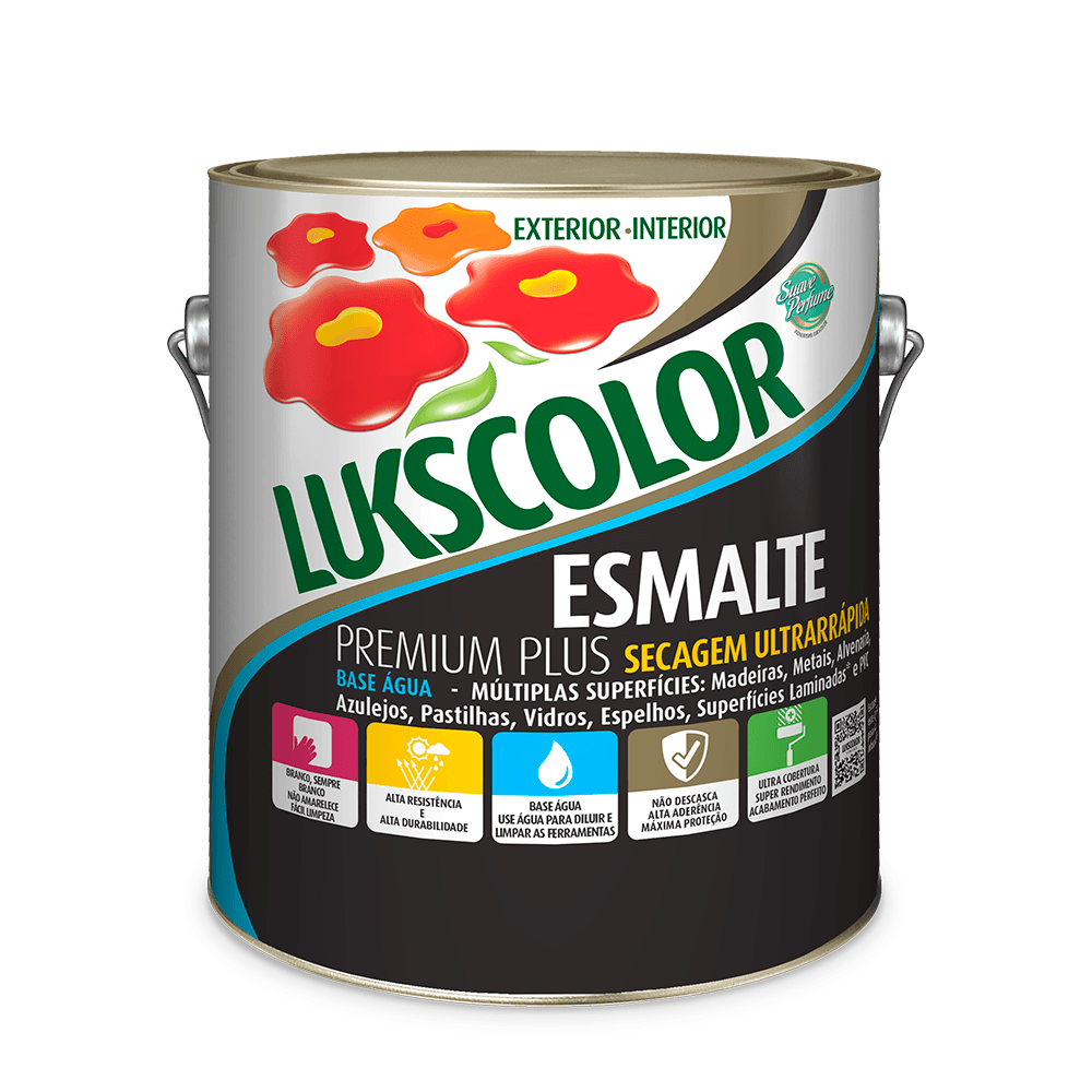 Esmalte Lukscolor Base Água Acetinado 3,6 L