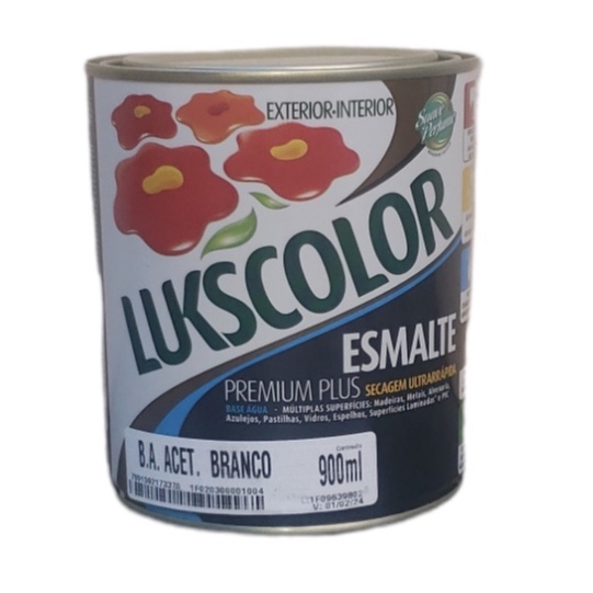 Esmalte Lukscolor Base Água Fosco 900 ml