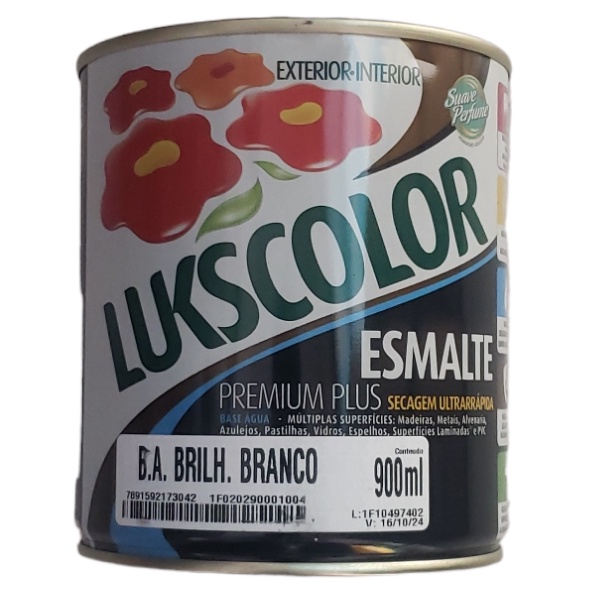 Esmalte Lukscolor Base Água Brilhante 900 ml
