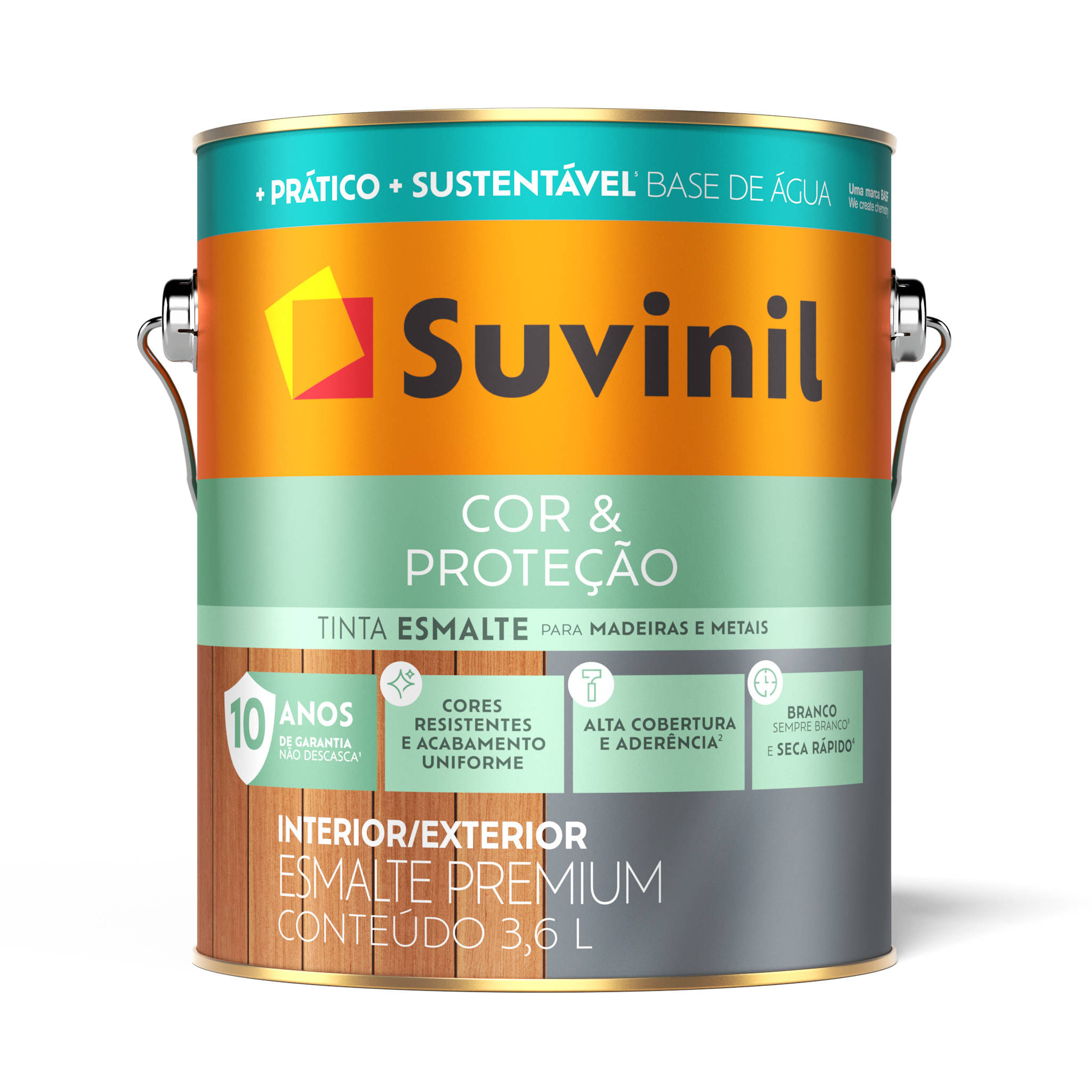 Esmalte Suvinil Base Água Brilhante 3,6 L