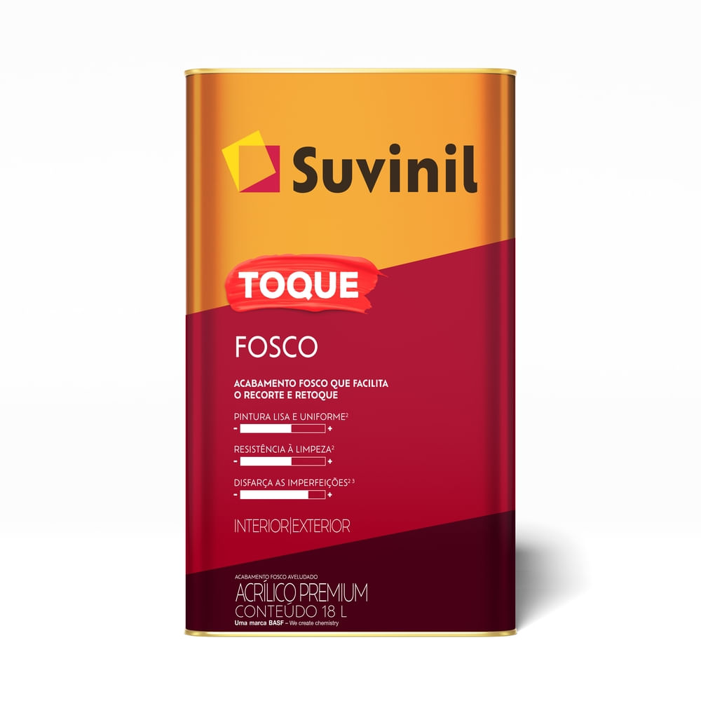 Acrílico Suvinil Toque Fosco 18 L